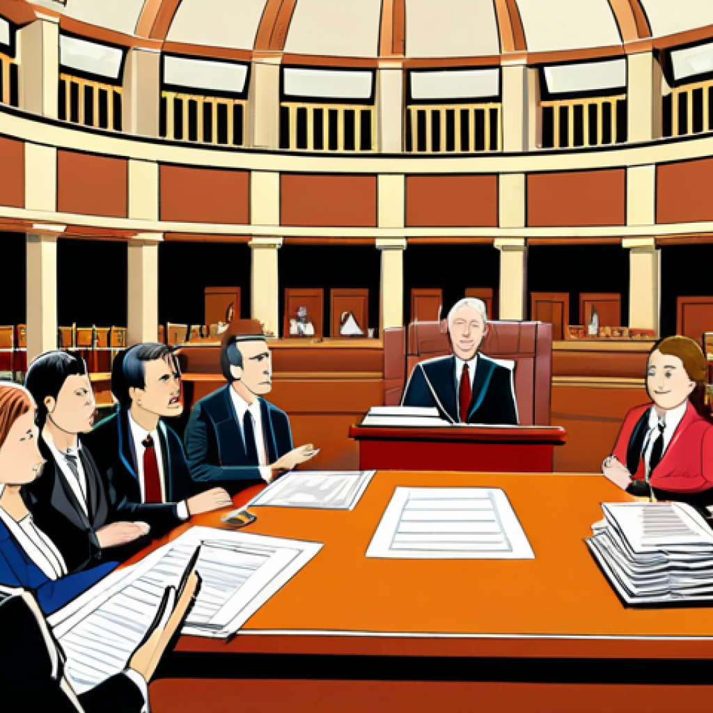 **Image Prompt for Administrative Law**: "An illustration depicting the concept of administrative law, showcasing a government building with legal documents and citizens expressing their rights. The scene should convey a sense of justice and public interest, highlighting the relationship between government actions and citizen rights."