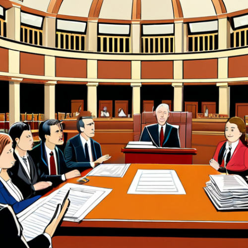 Home 13 **Image Prompt for Administrative Law**: "An illustration depicting the concept of administrative law, showcasing a government building with legal documents and citizens expressing their rights. The scene should convey a sense of justice and public interest, highlighting the relationship between government actions and citizen rights."